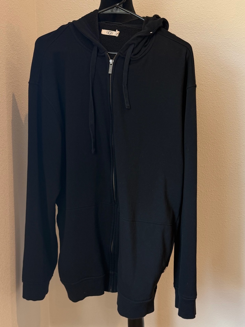 UGG Gordon Men's Black Zip-Up Hooded Sweatshirt XL